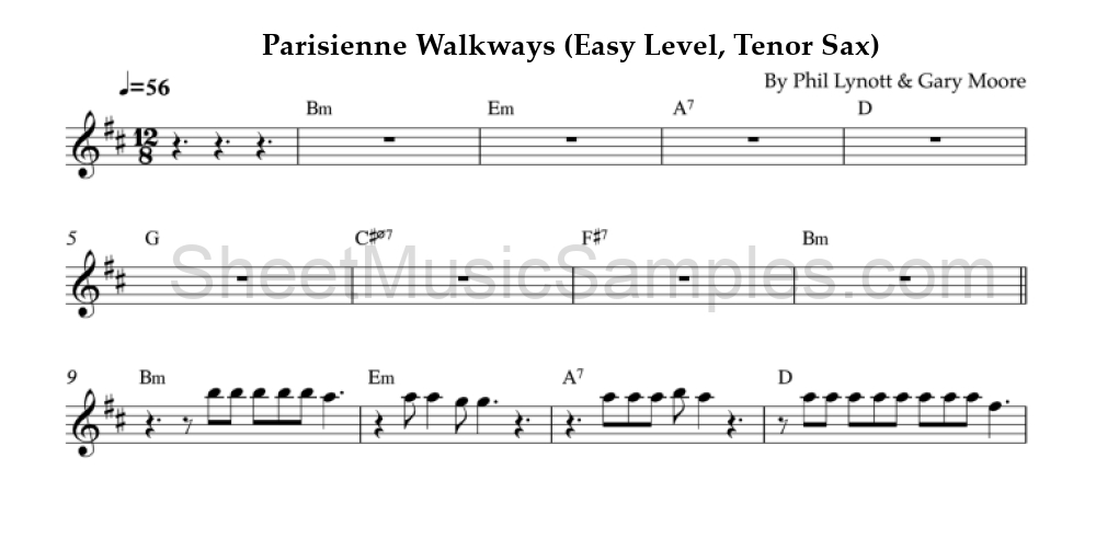 Parisienne Walkways (Easy Level, Tenor Sax)