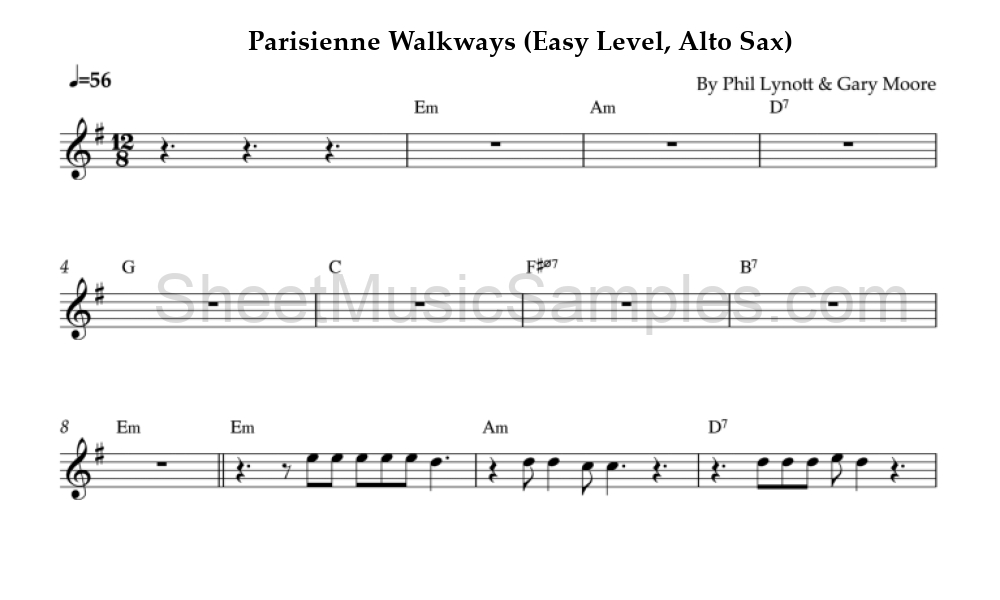 Parisienne Walkways (Easy Level, Alto Sax)