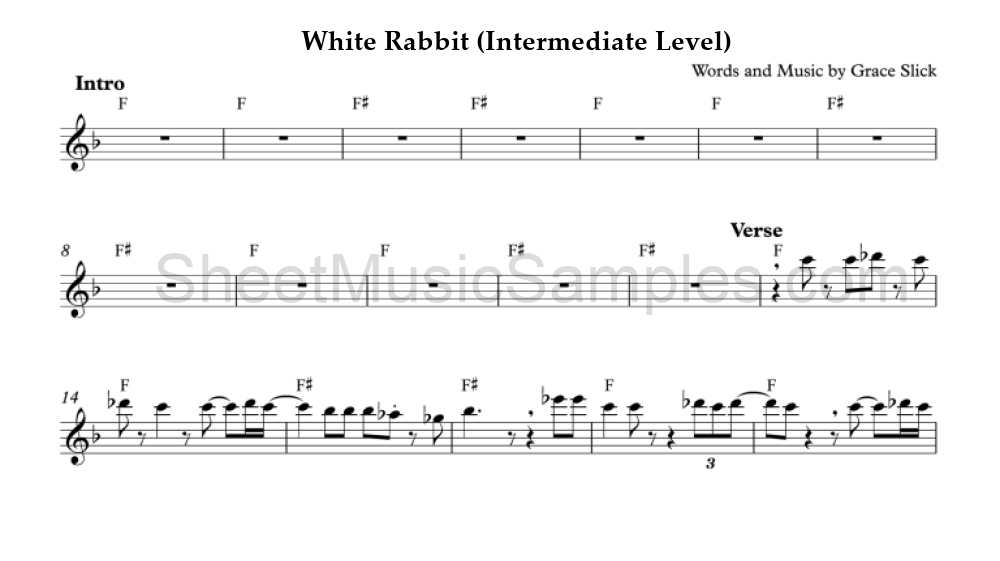 White Rabbit (Intermediate Level)