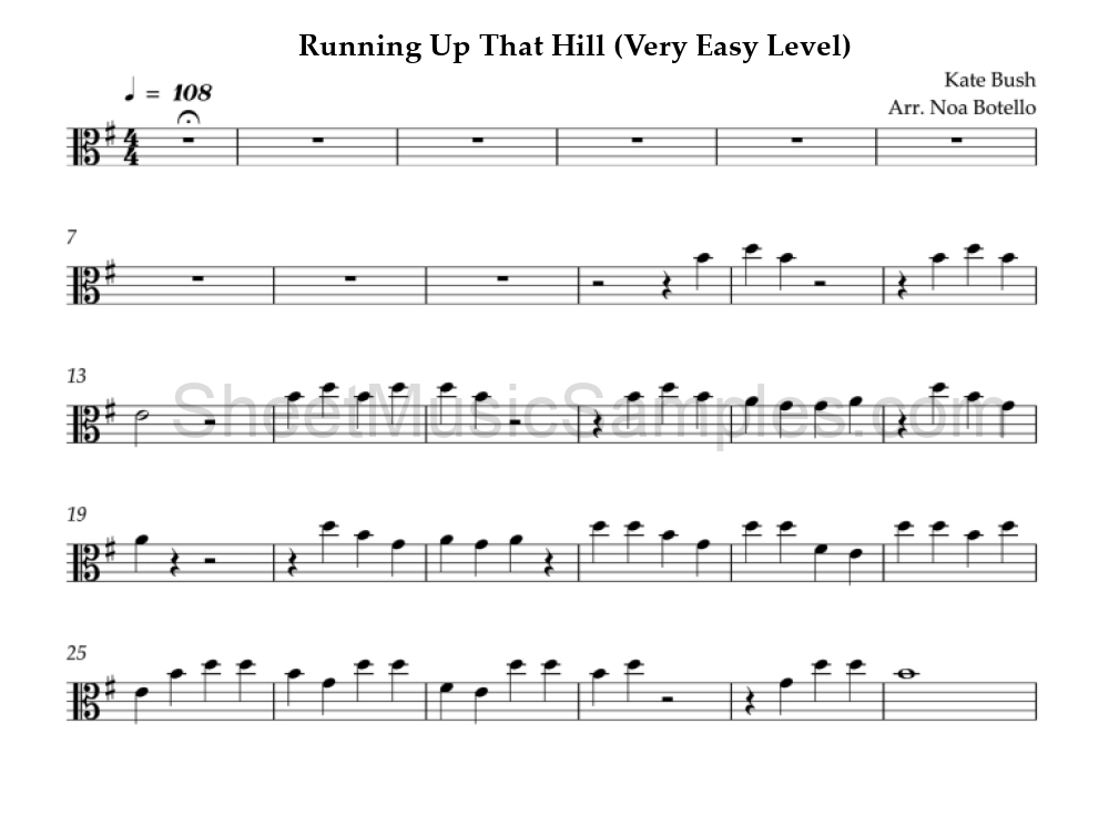 Running Up That Hill (Very Easy Level)