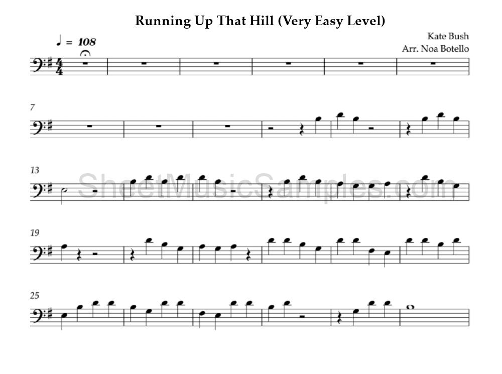 Running Up That Hill (Very Easy Level)