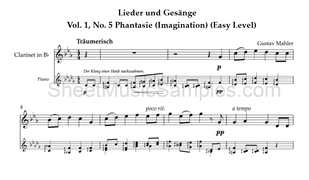 Lieder und Gesänge - Vol. 1, No. 5 Phantasie (Imagination) (Easy Level)