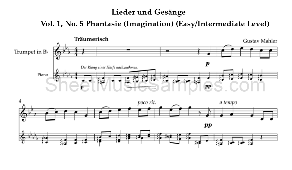 Lieder und Gesänge - Vol. 1, No. 5 Phantasie (Imagination) (Easy/Intermediate Level)