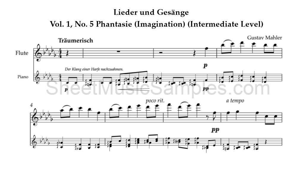 Lieder und Gesänge - Vol. 1, No. 5 Phantasie (Imagination) (Intermediate Level)