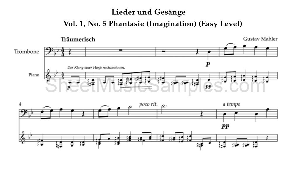 Lieder und Gesänge - Vol. 1, No. 5 Phantasie (Imagination) (Easy Level)