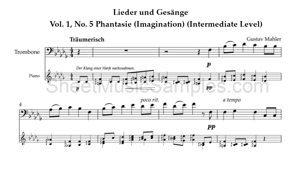 Lieder und Gesänge - Vol. 1, No. 5 Phantasie (Imagination) (Intermediate Level)