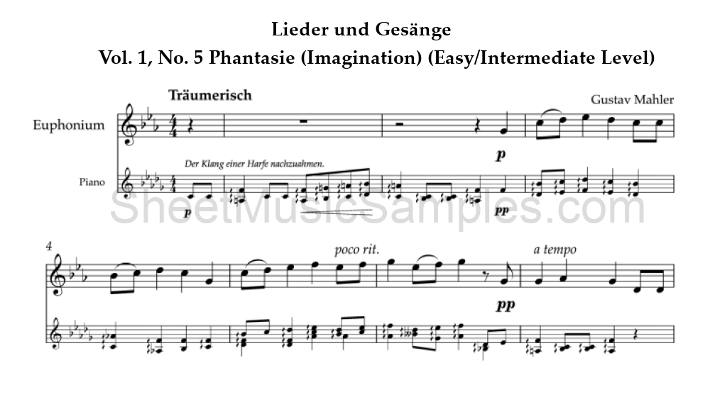 Lieder und Gesänge - Vol. 1, No. 5 Phantasie (Imagination) (Easy/Intermediate Level)