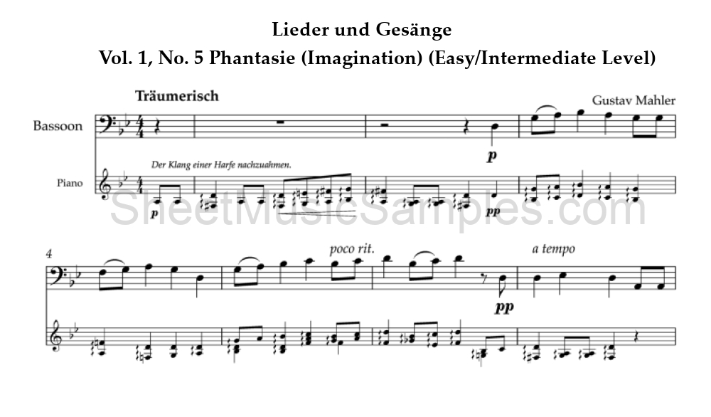 Lieder und Gesänge - Vol. 1, No. 5 Phantasie (Imagination) (Easy/Intermediate Level)