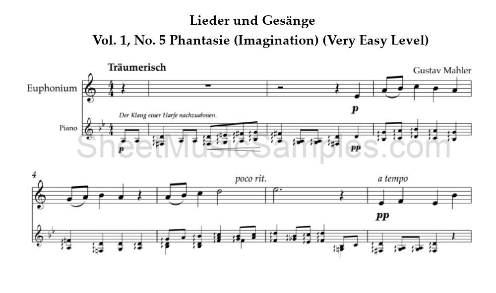 Lieder und Gesänge - Vol. 1, No. 5 Phantasie (Imagination) (Very Easy Level)