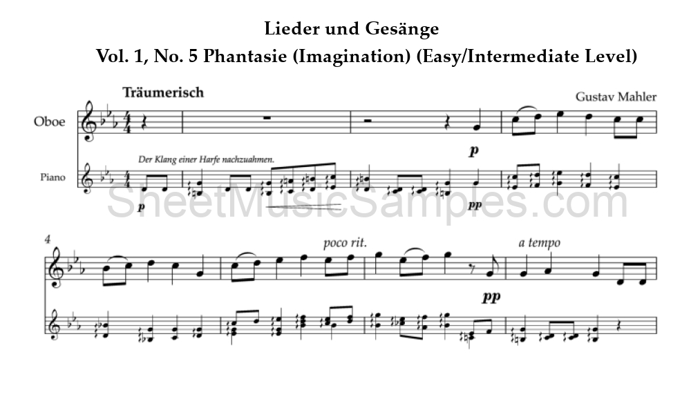 Lieder und Gesänge - Vol. 1, No. 5 Phantasie (Imagination) (Easy/Intermediate Level)