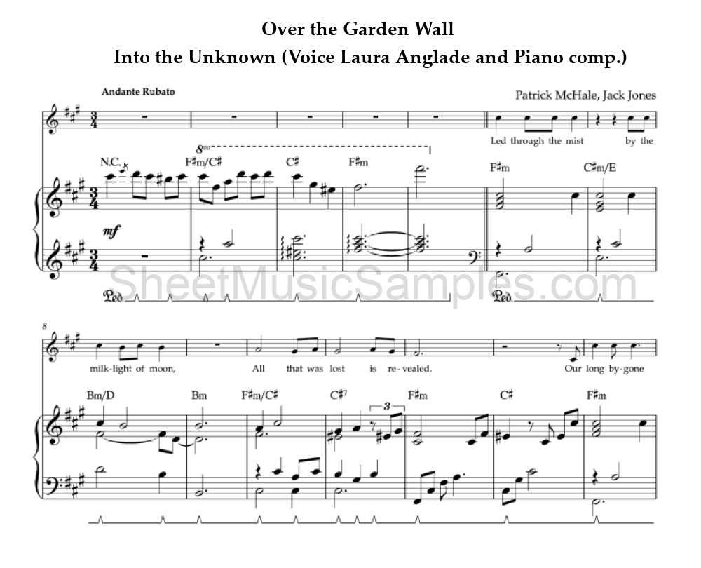 Over the Garden Wall - Into the Unknown (Voice Laura Anglade and Piano comp.)