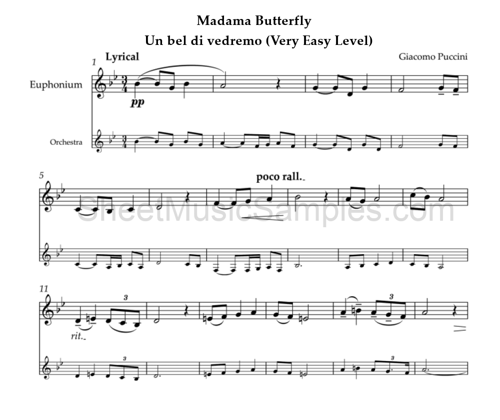 Madama Butterfly - Un bel di vedremo (Very Easy Level)