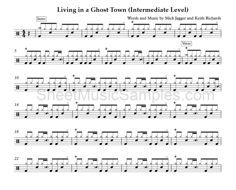 Living in a Ghost Town (Intermediate Level)