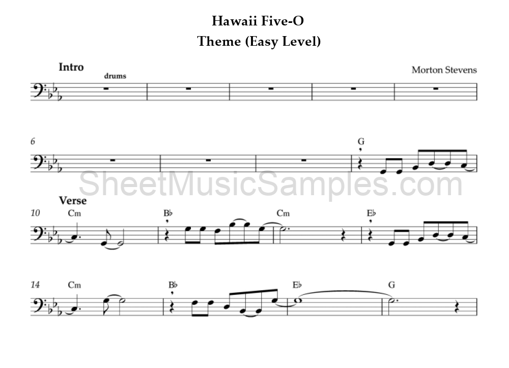 Hawaii Five-O - Theme (Easy Level)