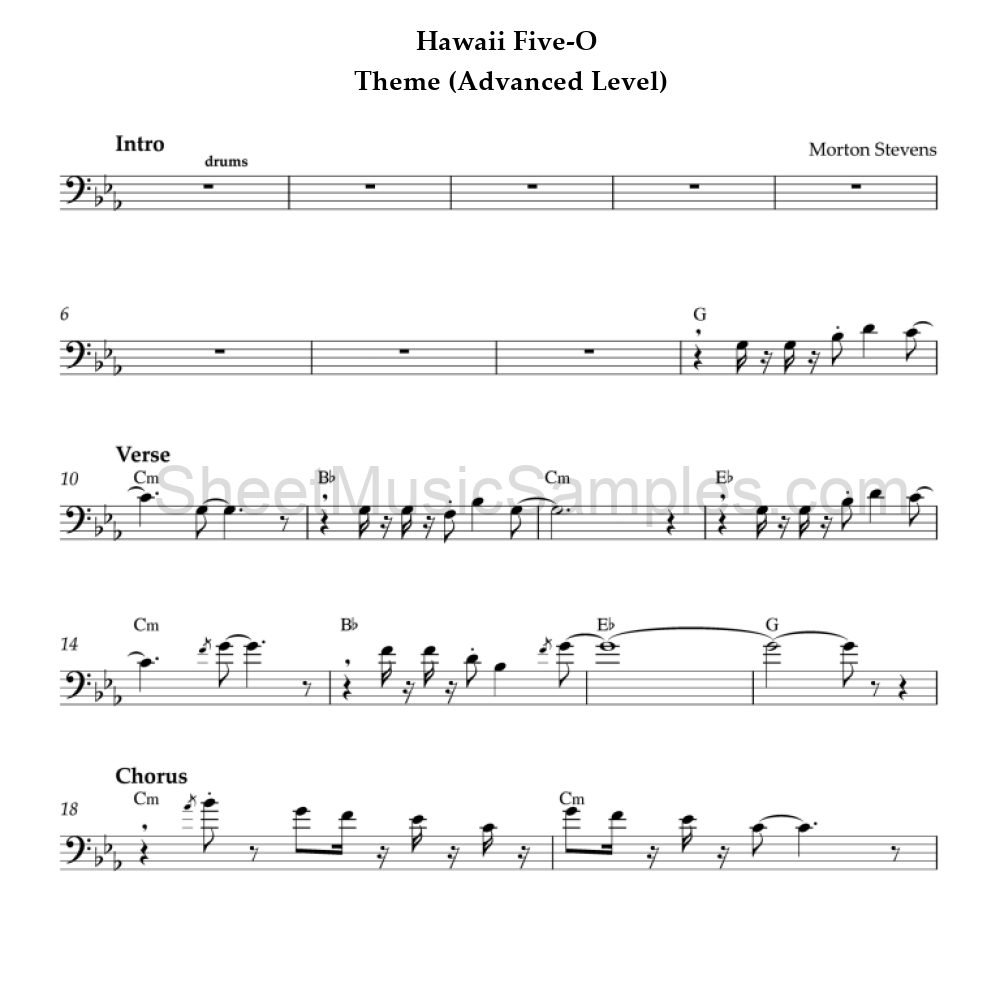 Hawaii Five-O - Theme (Advanced Level)