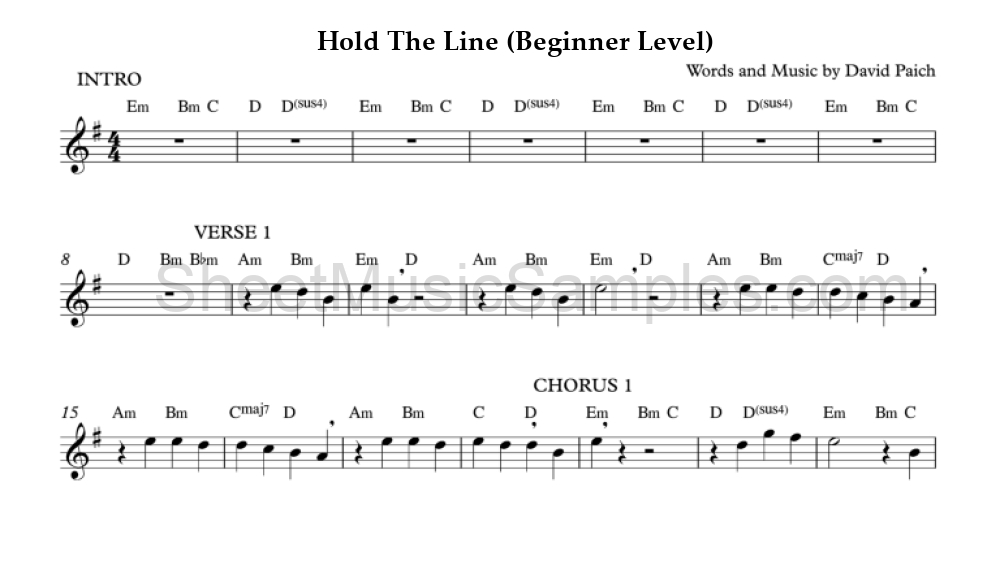 Hold The Line (Beginner Level)