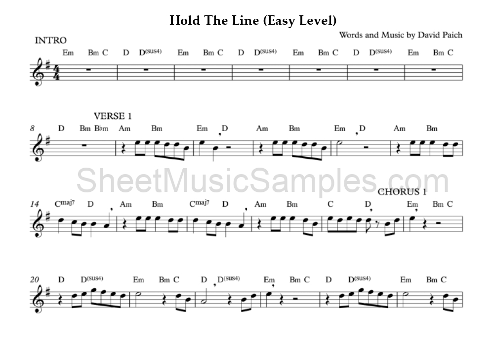 Hold The Line (Easy Level)