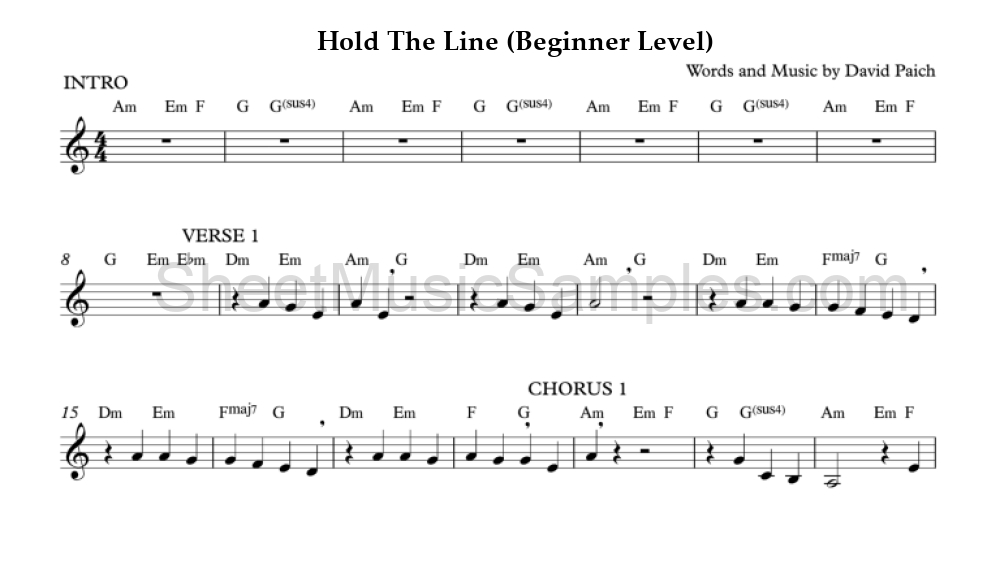 Hold The Line (Beginner Level)