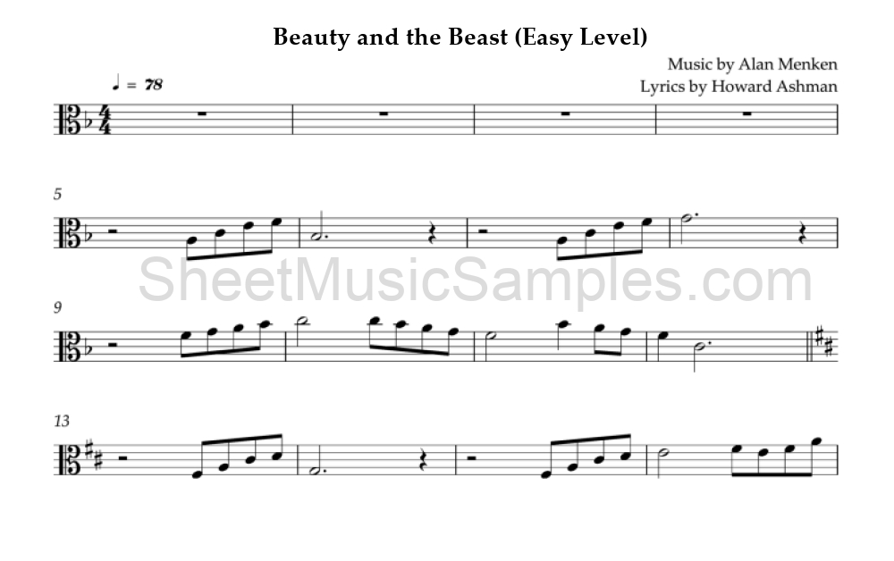 Beauty and the Beast (Easy Level)