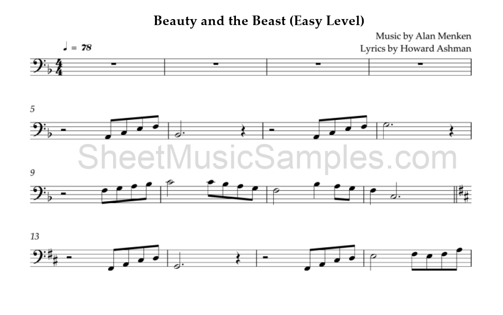 Beauty and the Beast (Easy Level)