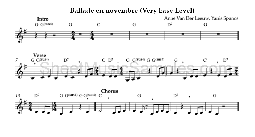 Ballade en novembre (Very Easy Level)