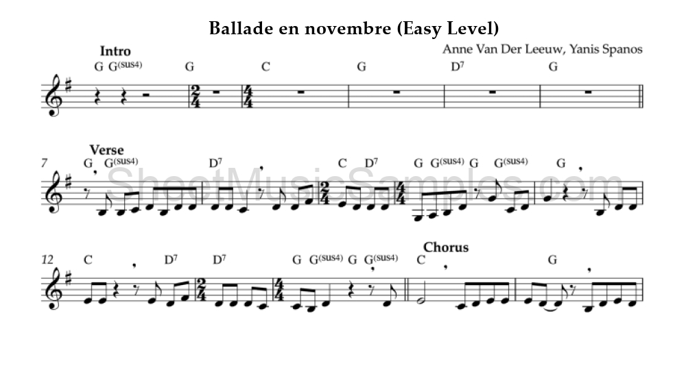 Ballade en novembre (Easy Level)