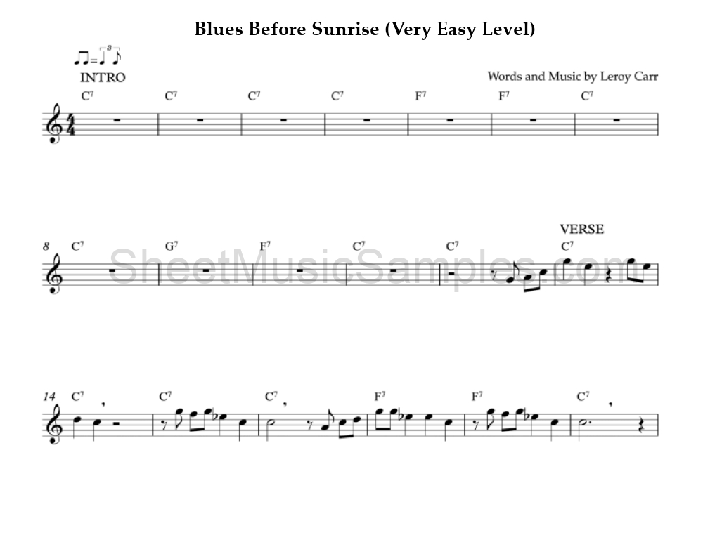 Blues Before Sunrise (Very Easy Level)