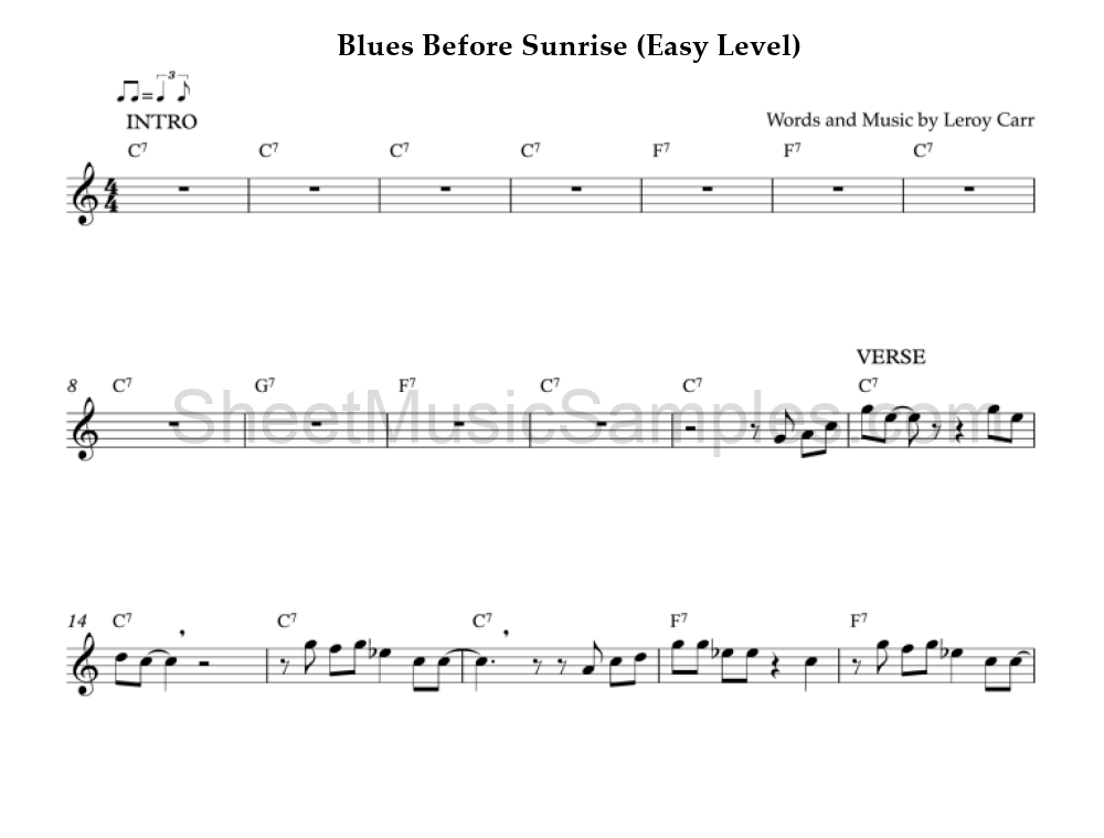 Blues Before Sunrise (Easy Level)