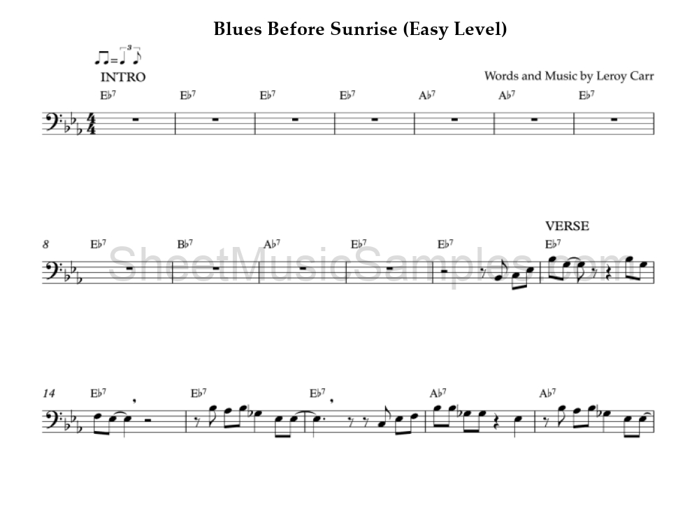 Blues Before Sunrise (Easy Level)