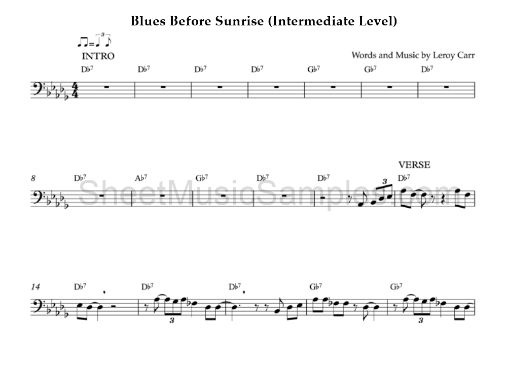 Blues Before Sunrise (Intermediate Level)