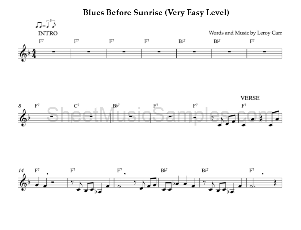 Blues Before Sunrise (Very Easy Level)