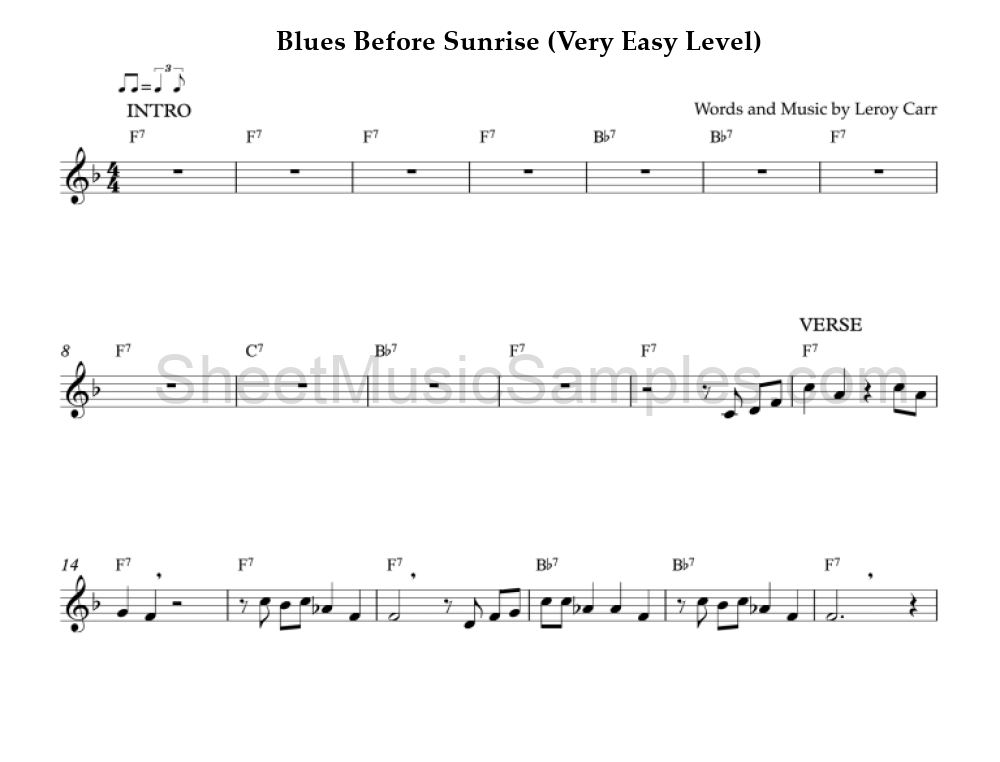 Blues Before Sunrise (Very Easy Level)