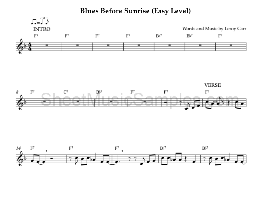 Blues Before Sunrise (Easy Level)