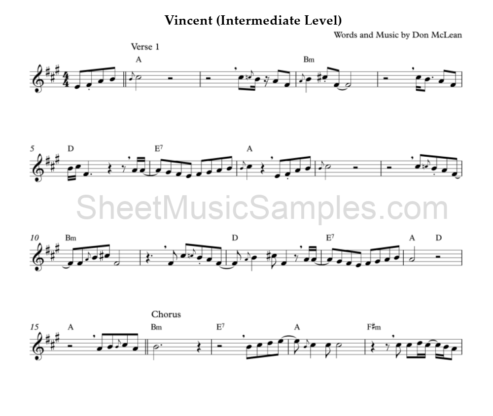 Vincent (Intermediate Level)