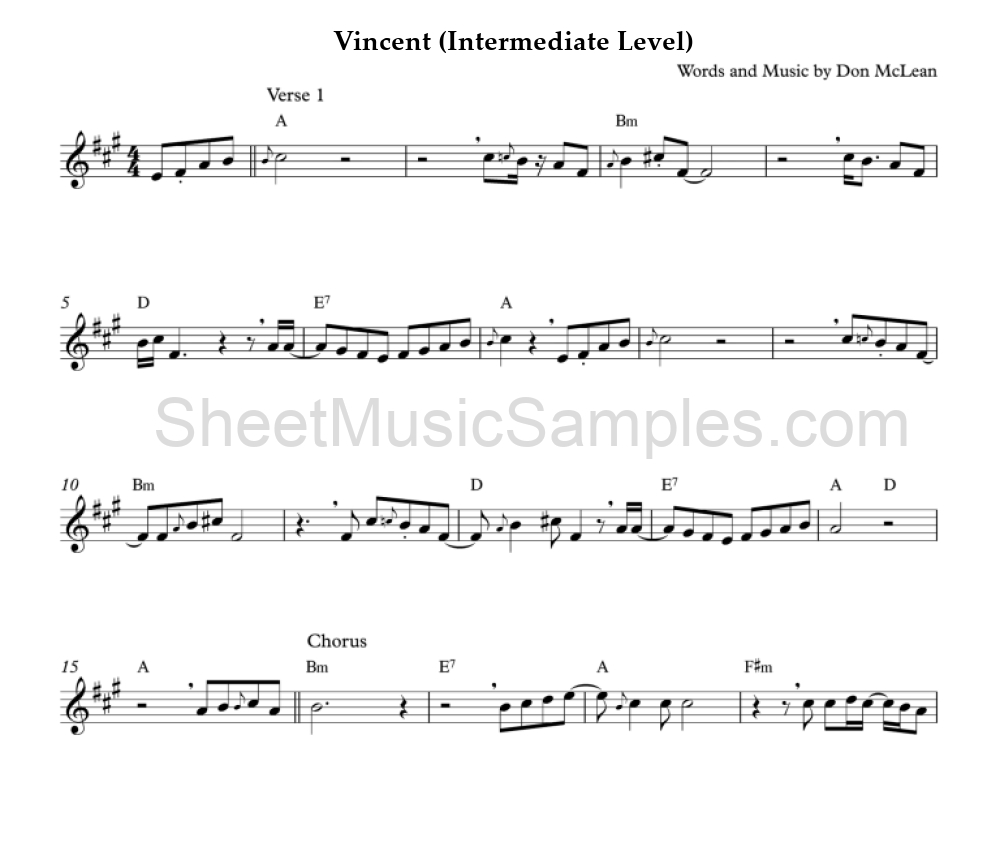 Vincent (Intermediate Level)