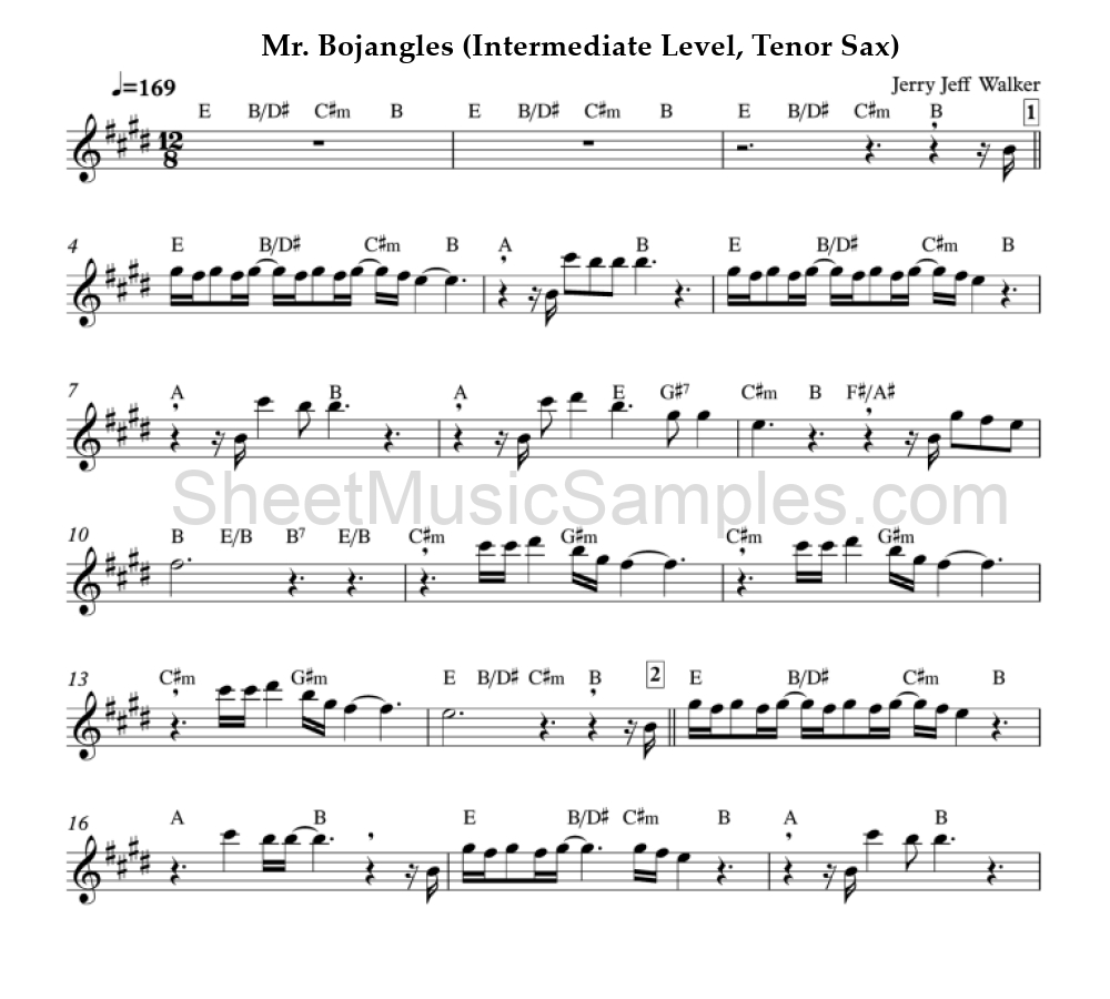 Mr. Bojangles (Intermediate Level, Tenor Sax)