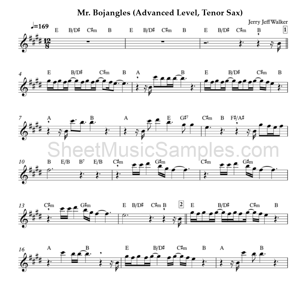 Mr. Bojangles (Advanced Level, Tenor Sax)