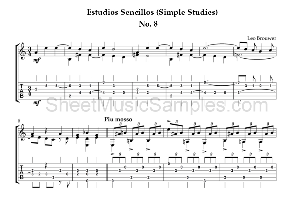 Estudios Sencillos (Simple Studies) - No. 8