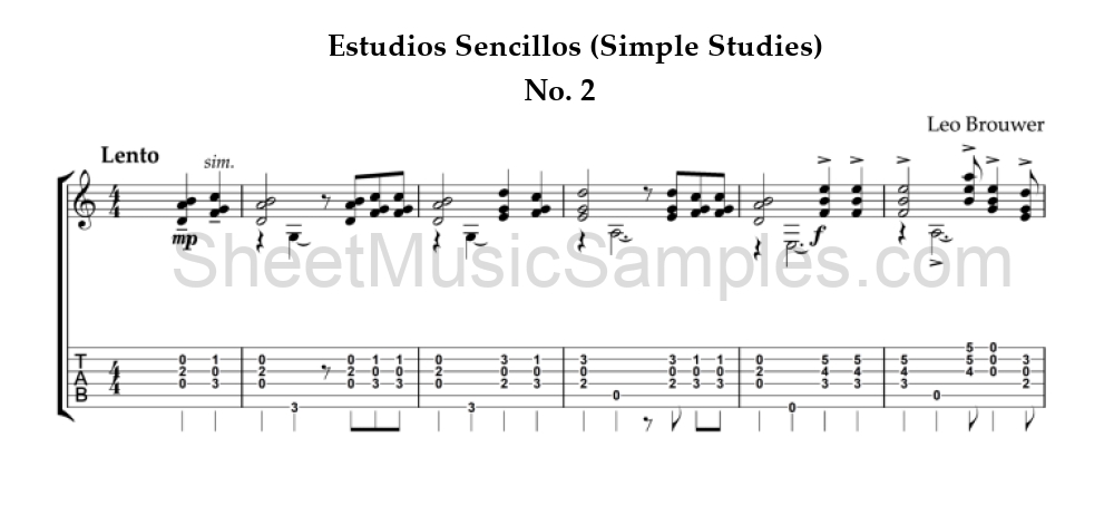 Estudios Sencillos (Simple Studies) - No. 2