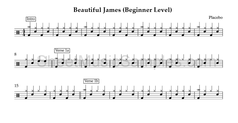 Beautiful James (Beginner Level)