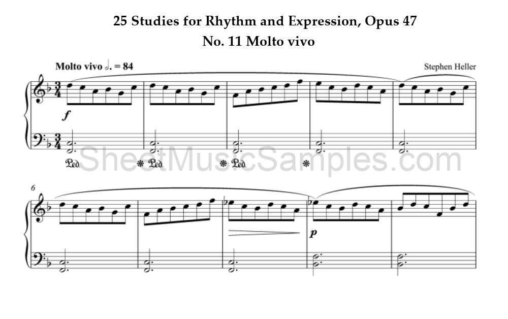 25 Studies for Rhythm and Expression, Opus 47 - No. 11 Molto vivo