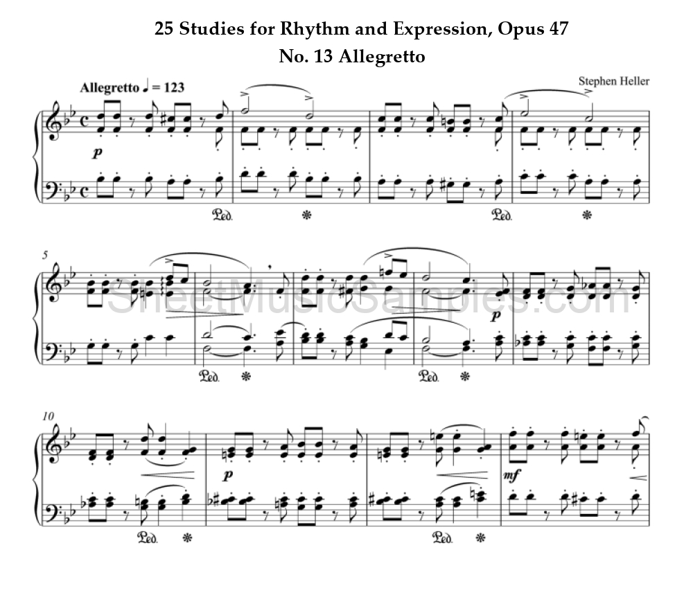 25 Studies for Rhythm and Expression, Opus 47 - No. 13 Allegretto