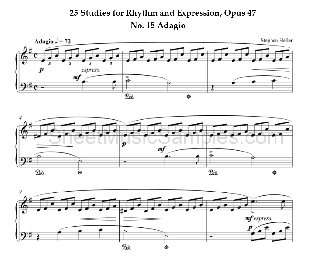 25 Studies for Rhythm and Expression, Opus 47 - No. 15 Adagio