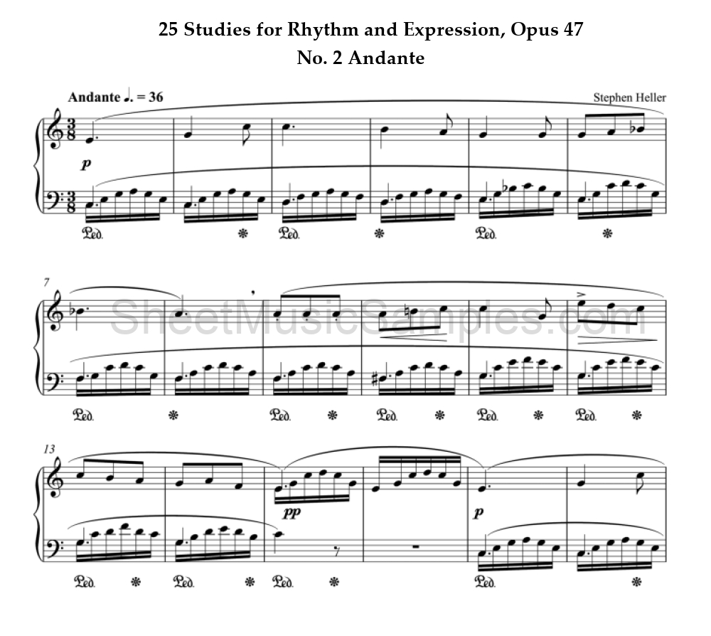 25 Studies for Rhythm and Expression, Opus 47 - No. 2 Andante