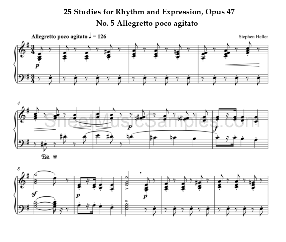 25 Studies for Rhythm and Expression, Opus 47 - No. 5 Allegretto poco agitato