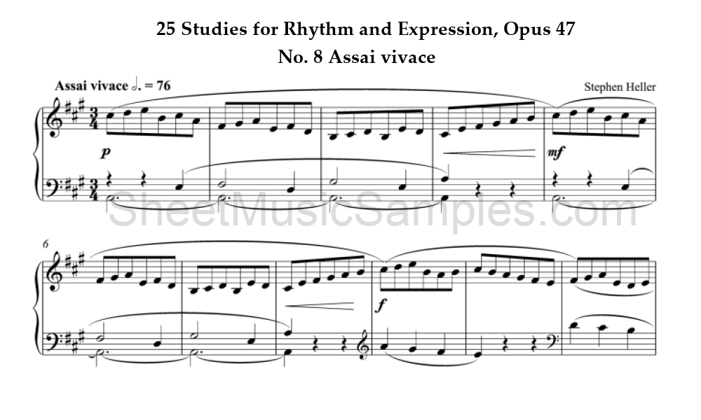 25 Studies for Rhythm and Expression, Opus 47 - No. 8 Assai vivace