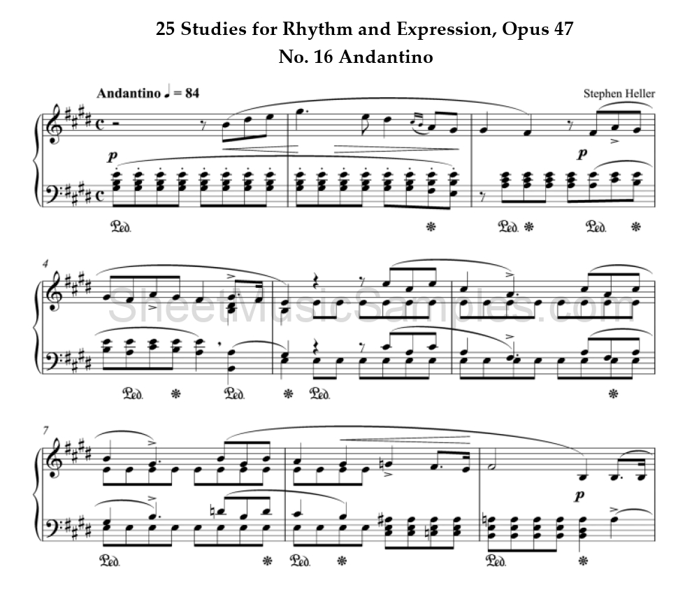 25 Studies for Rhythm and Expression, Opus 47 - No. 16 Andantino