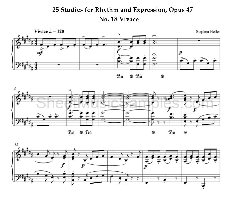 25 Studies for Rhythm and Expression, Opus 47 - No. 18 Vivace