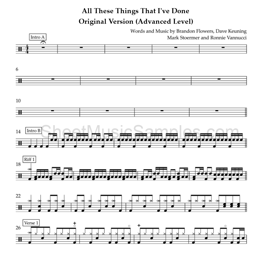 All These Things That I've Done - Original Version (Advanced Level)