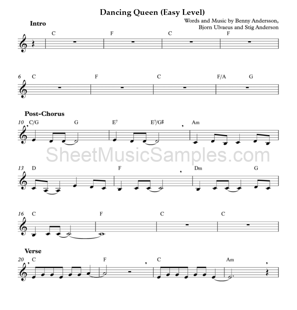 Dancing Queen (Easy Level)